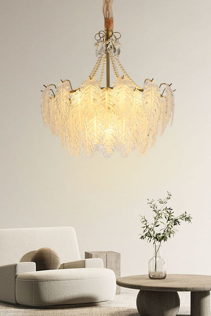 Glass Leaf Chandelier - morylighting
