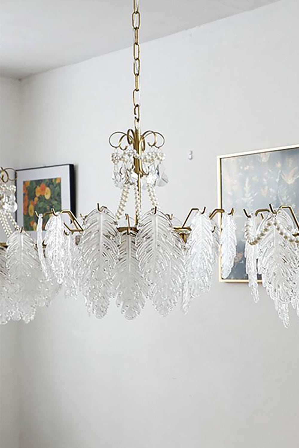 Glass Leaf Chandelier - morylighting