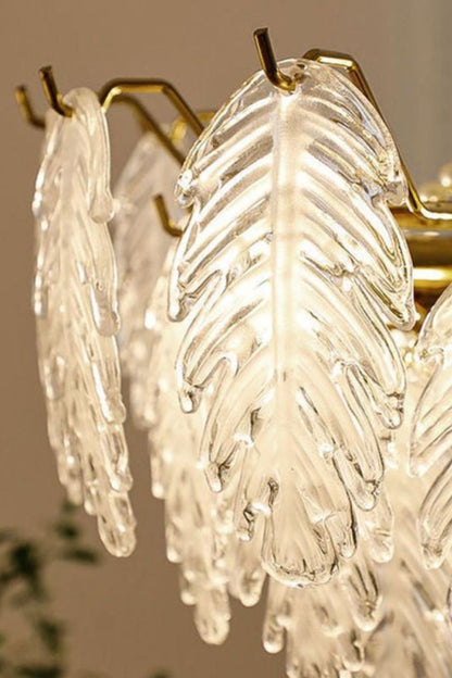 Glass Leaf Chandelier - morylighting