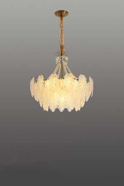 Glass Leaf Chandelier - morylighting