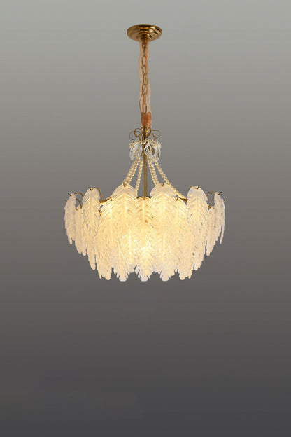 Glass Leaf Chandelier - morylighting