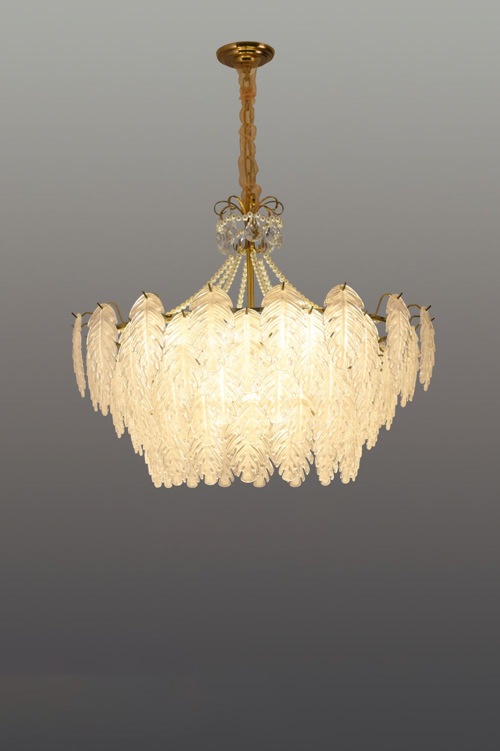 Glass Leaf Chandelier - morylighting