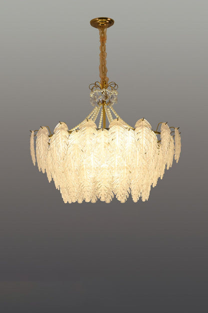 Glass Leaf Chandelier - morylighting