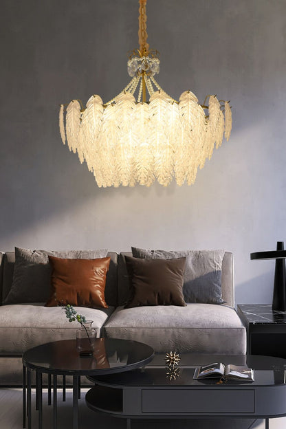 Glass Leaf Chandelier - morylighting
