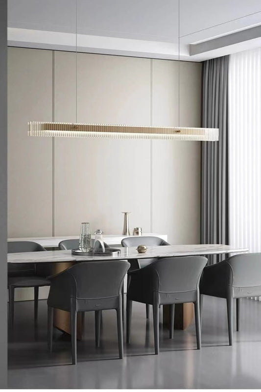 Linear glass chandelier - morylighting