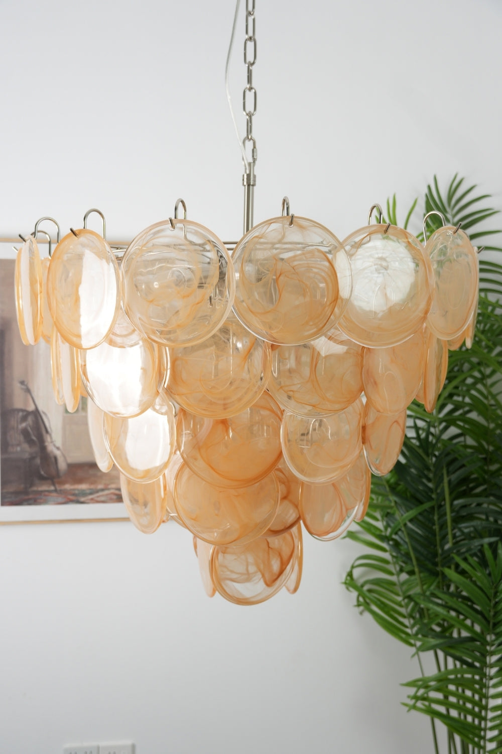 Gold Glass High Quality Art Iridescent Chandelier - view 6 | morylighting