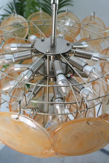 Gold Glass High Quality Art Iridescent Chandelier - view 8 | morylighting