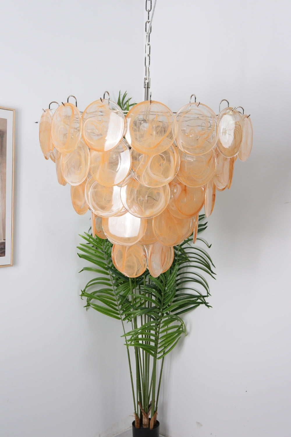 Gold Glass High Quality Art Iridescent Chandelier - view 2 | morylighting