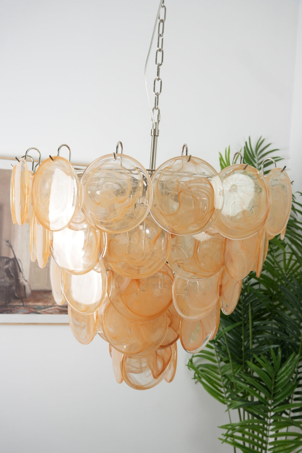 Gold Glass High Quality Art Iridescent Chandelier - view 4 | morylighting