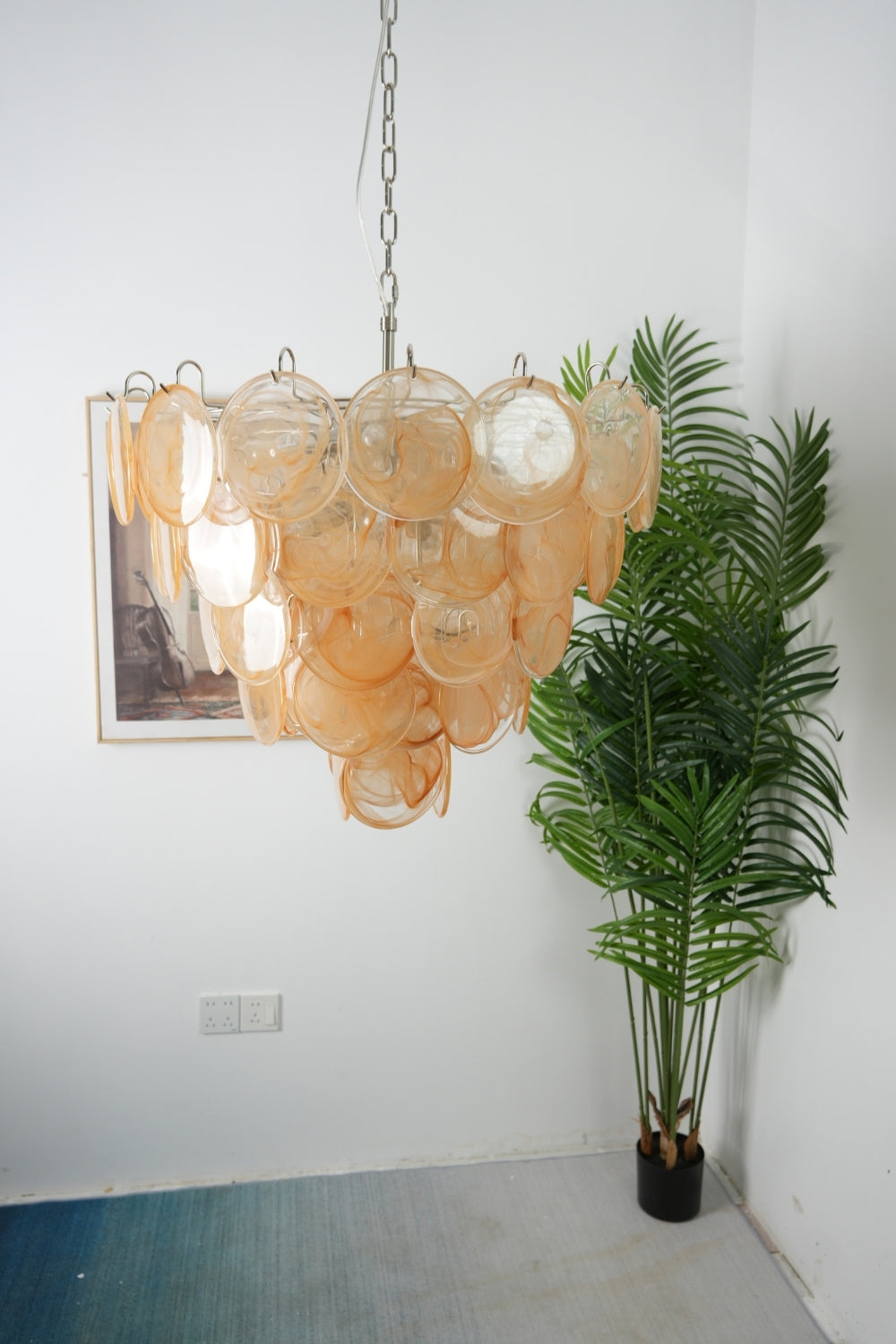 Gold Glass High Quality Art Iridescent Chandelier - view 5 | morylighting
