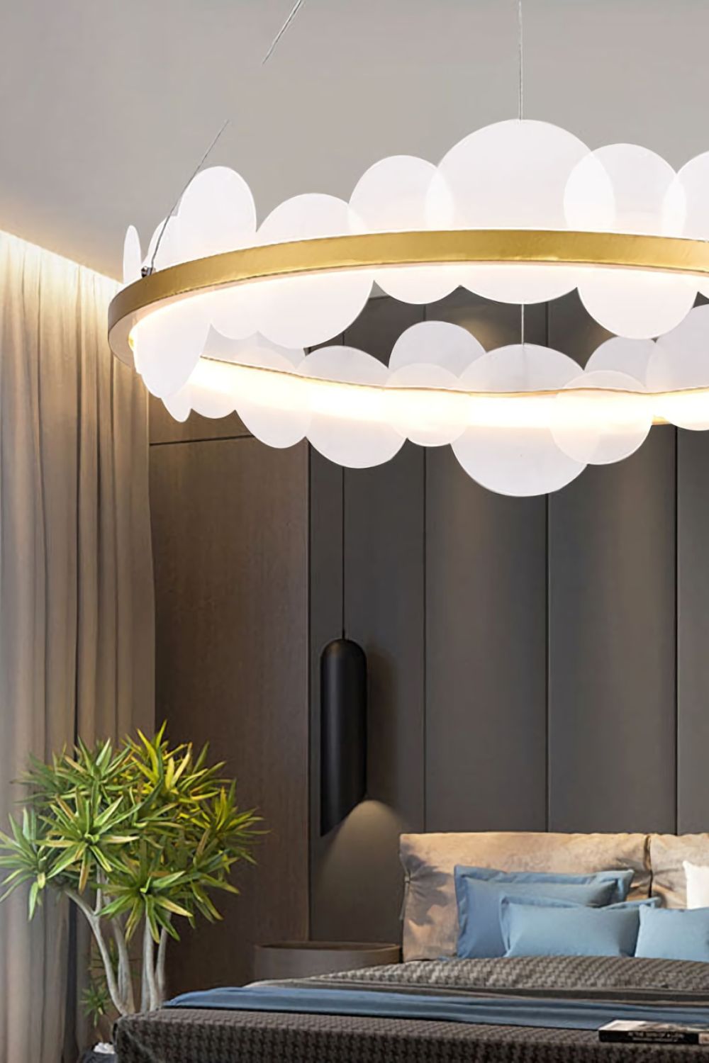 Gold and White Poetry Chandelier - morylighting