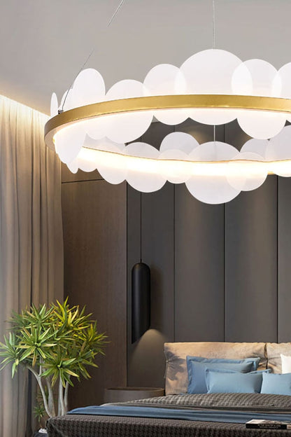 Gold and White Poetry Chandelier - morylighting