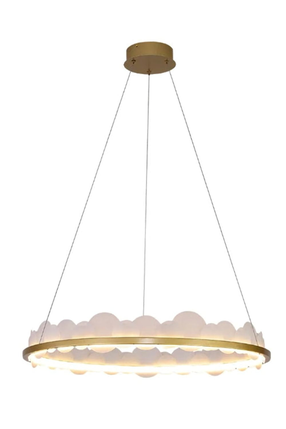Gold and White Poetry Chandelier - morylighting