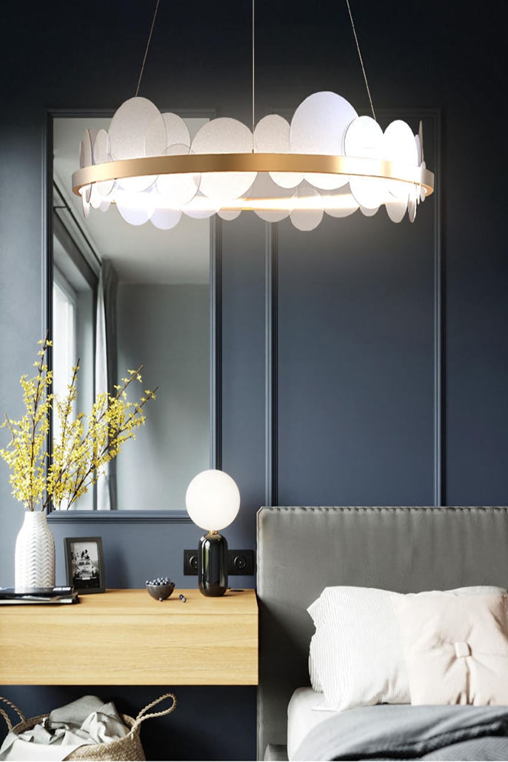 Gold and White Poetry Chandelier - morylighting