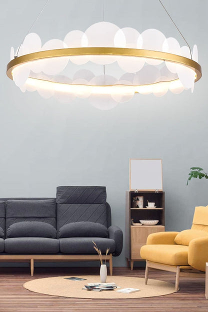 Gold and White Poetry Chandelier - morylighting