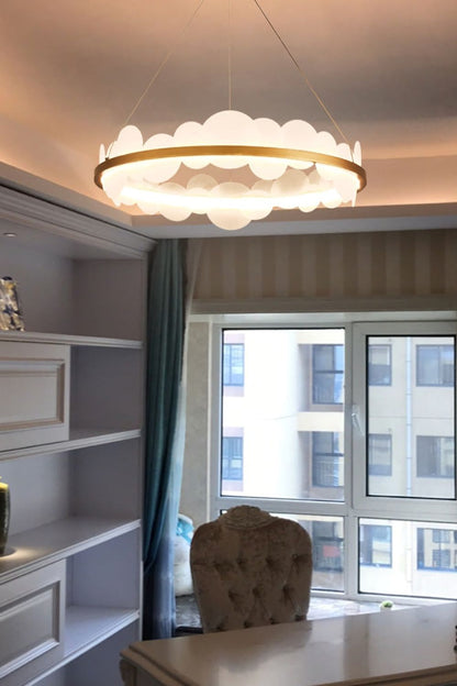 Gold and White Poetry Chandelier - morylighting
