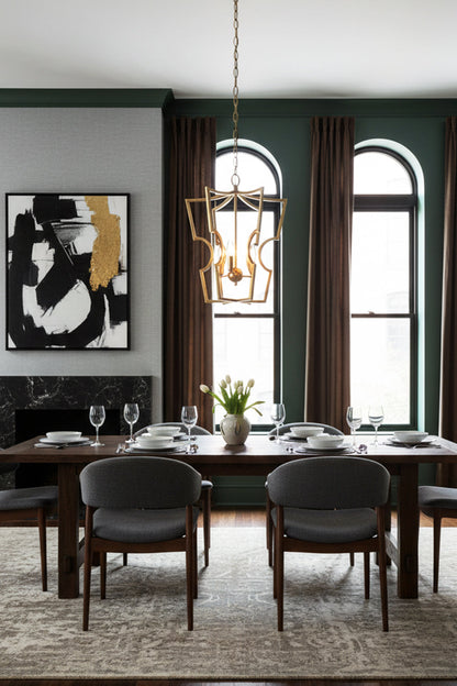 Golden Frame Lantern Chandelier - view 6 | morylighting