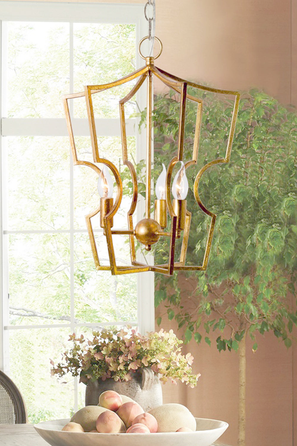 Golden Frame Lantern Chandelier - view 9 | morylighting