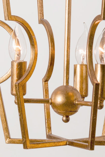 Golden Frame Lantern Chandelier - view 12 | morylighting