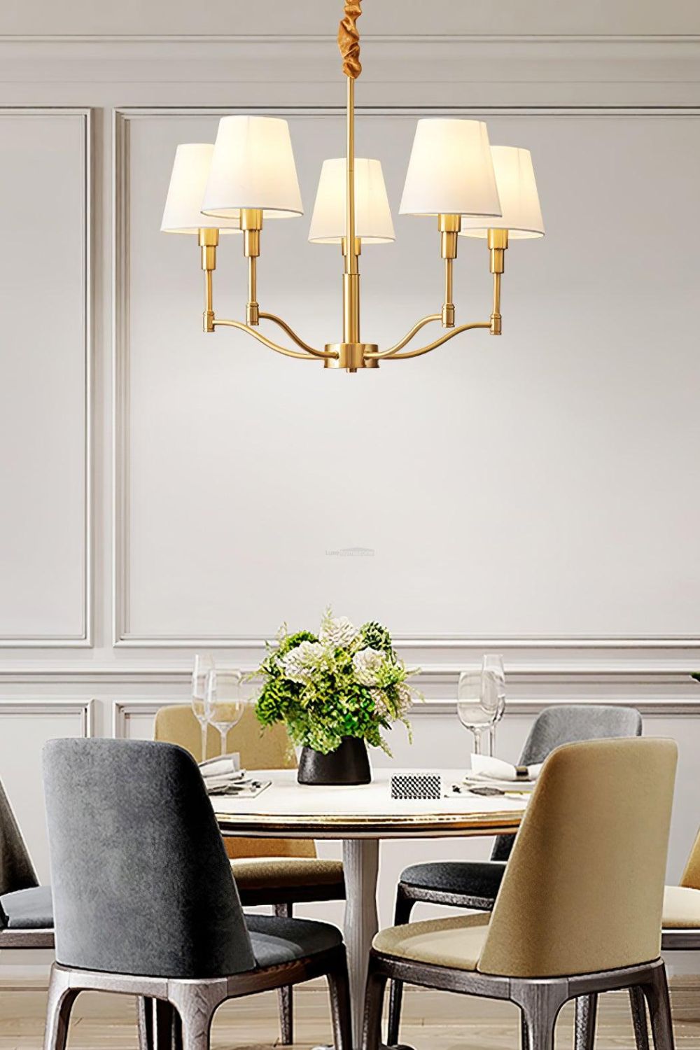 Golden Luxe Mid-Century Chandelier - view 5 | morylighting