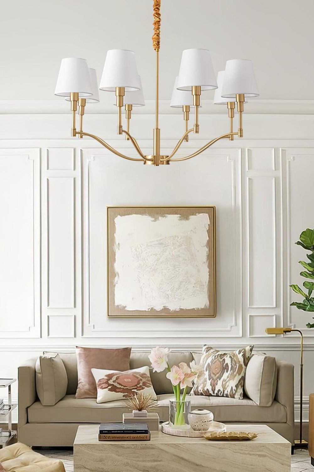 Golden Luxe Mid-Century Chandelier - view 4 | morylighting