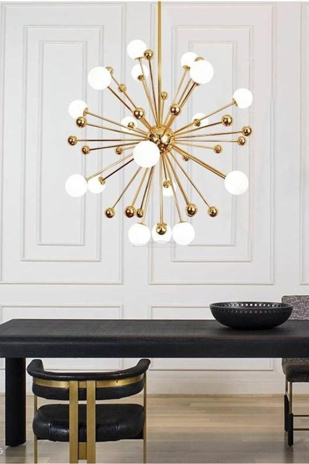 Golden Orbit Sphere Chandelier - view 2 | morylighting