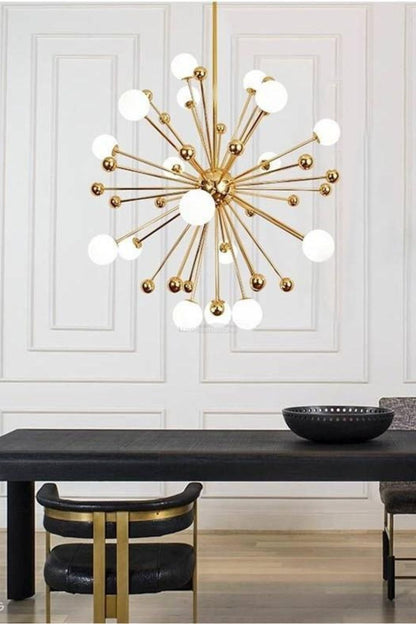 Golden Orbit Sphere Chandelier - view 2 | morylighting