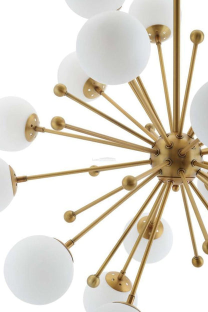 Golden Orbit Sphere Chandelier - view 8 | morylighting