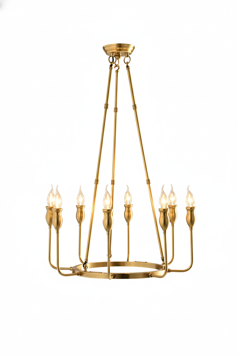Golden Ring Candle-Arm Chandelier | morylighting
