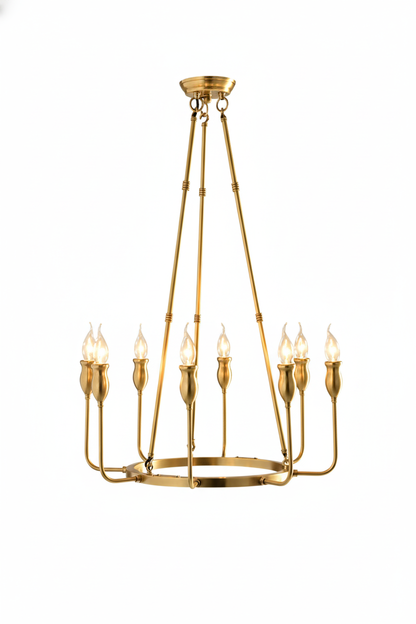 Golden Ring Candle-Arm Chandelier | morylighting