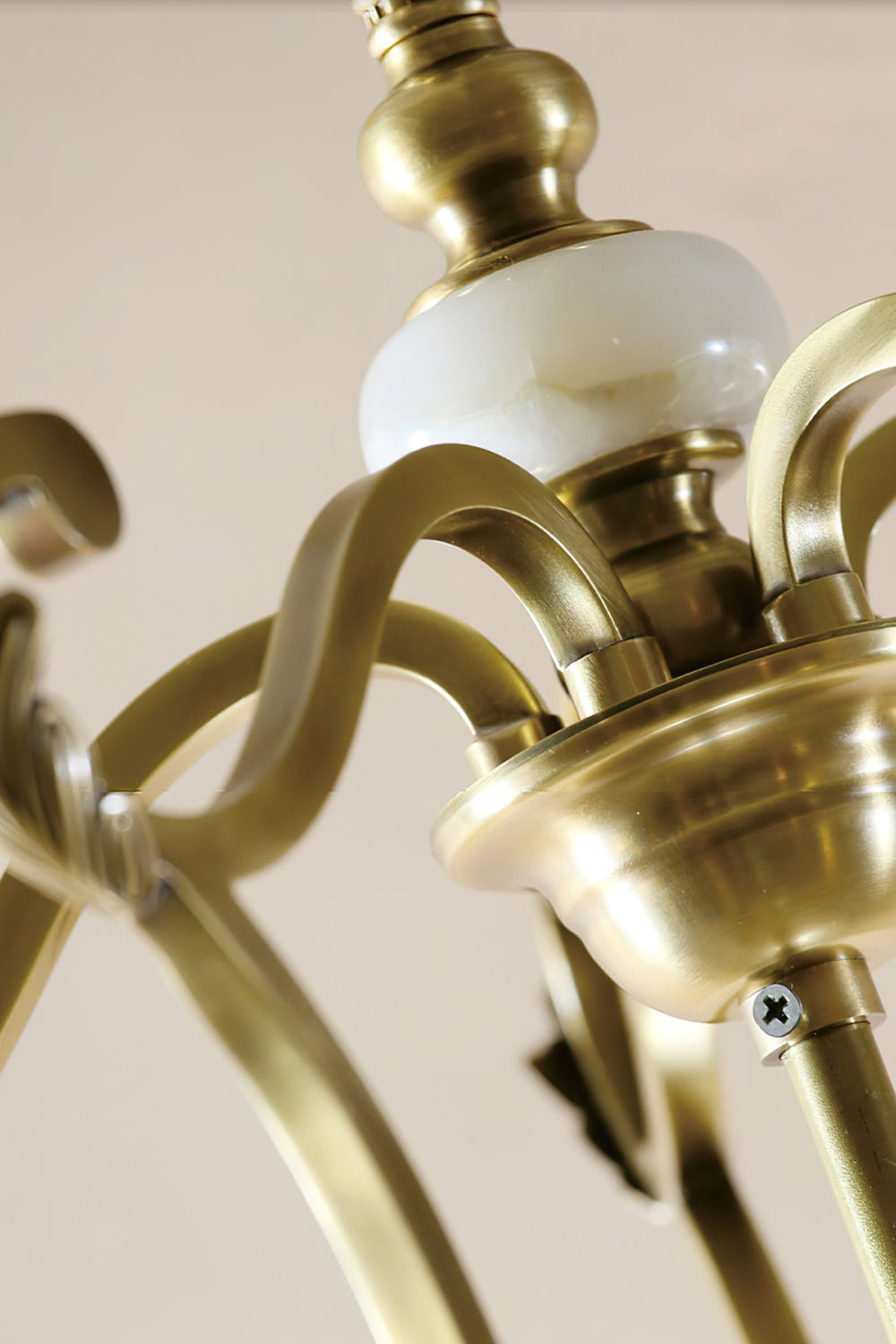 Golden Scroll-Lantern Chandelier - view 11 | morylighting