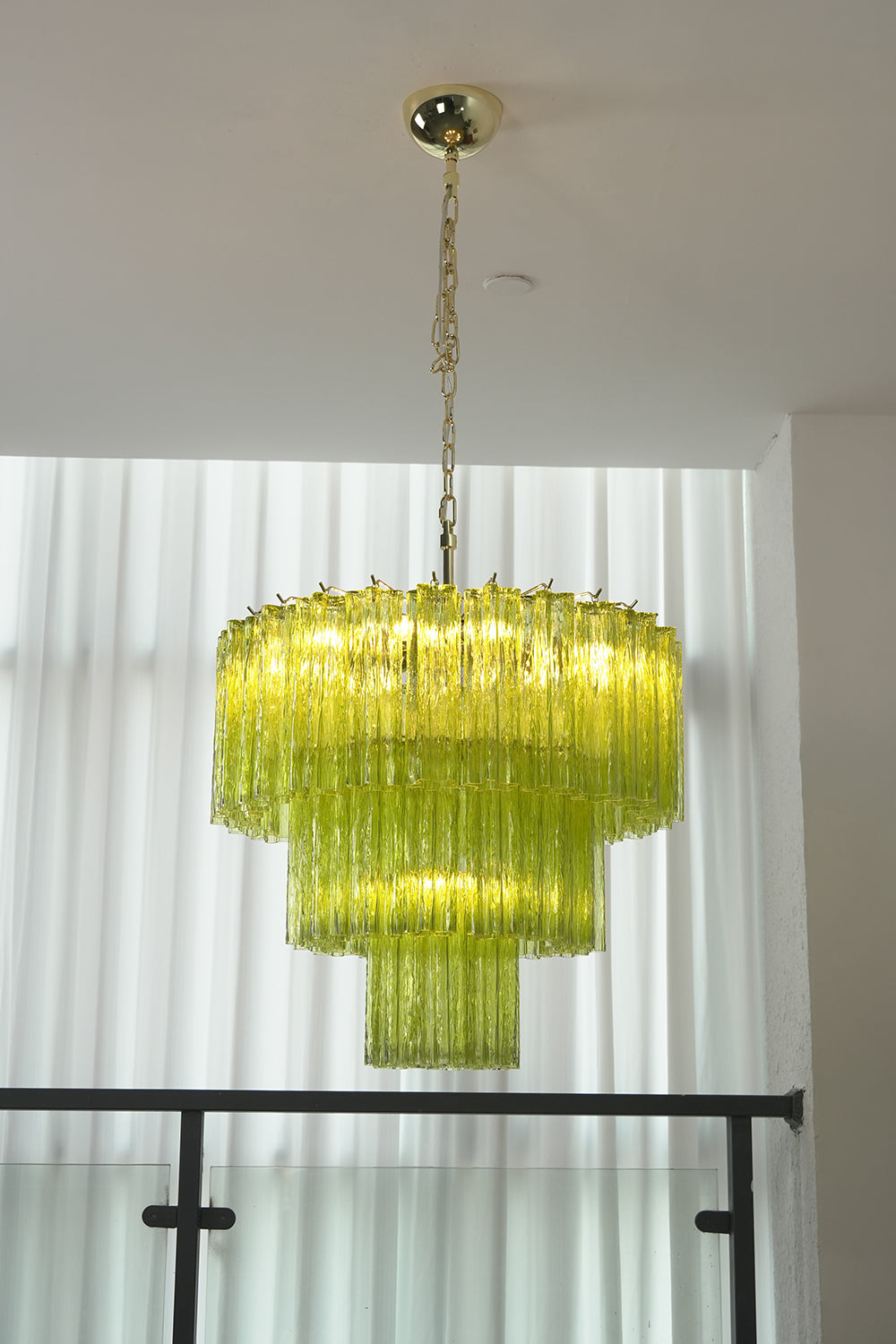 Green Glacier Tier Chandelier | detail | vexa lamps