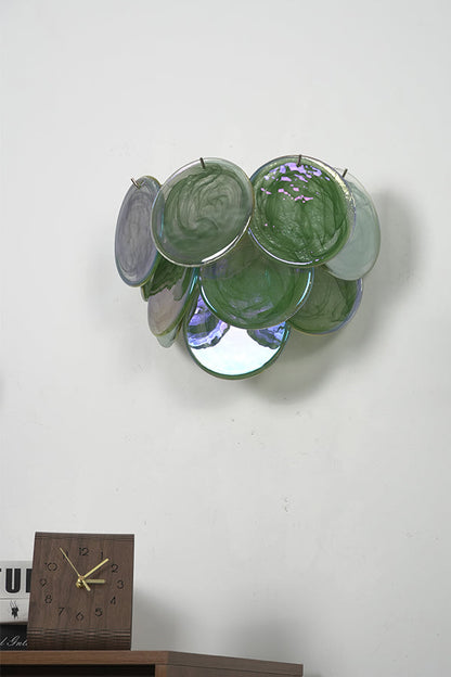 Green Art Glass Discs Wall Lamp - view 20 | morylighting