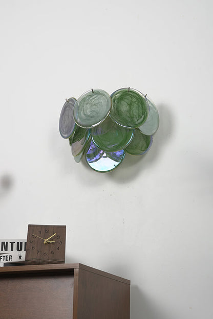 Green Art Glass Discs Wall Lamp - view 19 | morylighting