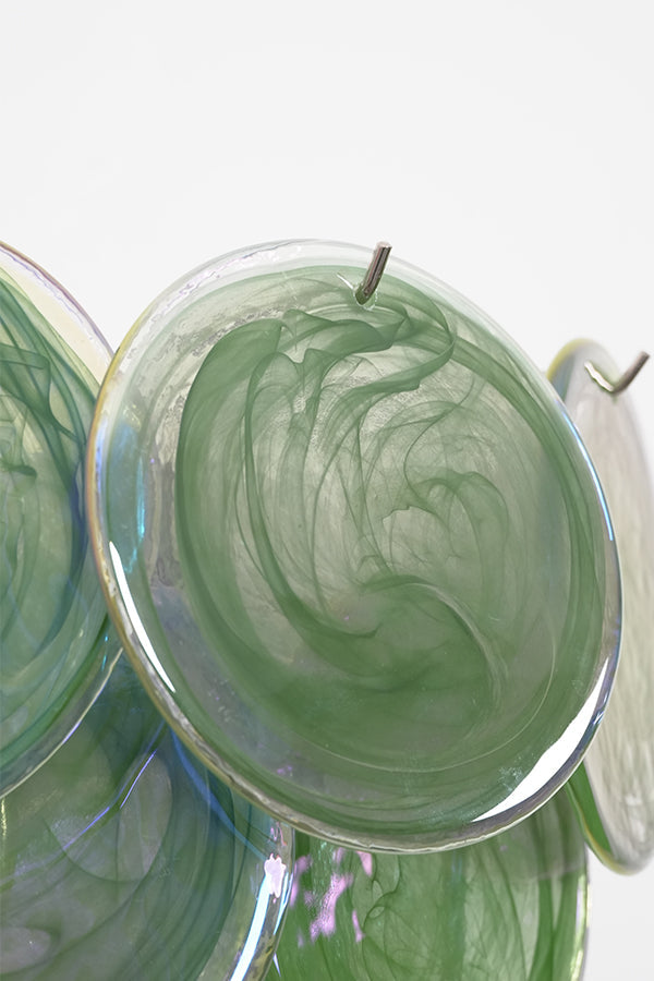 Green Art Glass Discs Wall Lamp - view 23 | morylighting