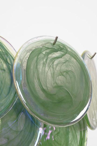 Green Art Glass Discs Wall Lamp - view 23 | morylighting