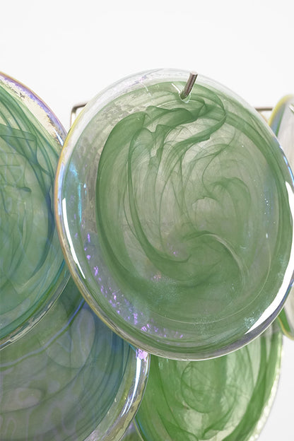 Green Art Glass Discs Wall Lamp - view 28 | morylighting
