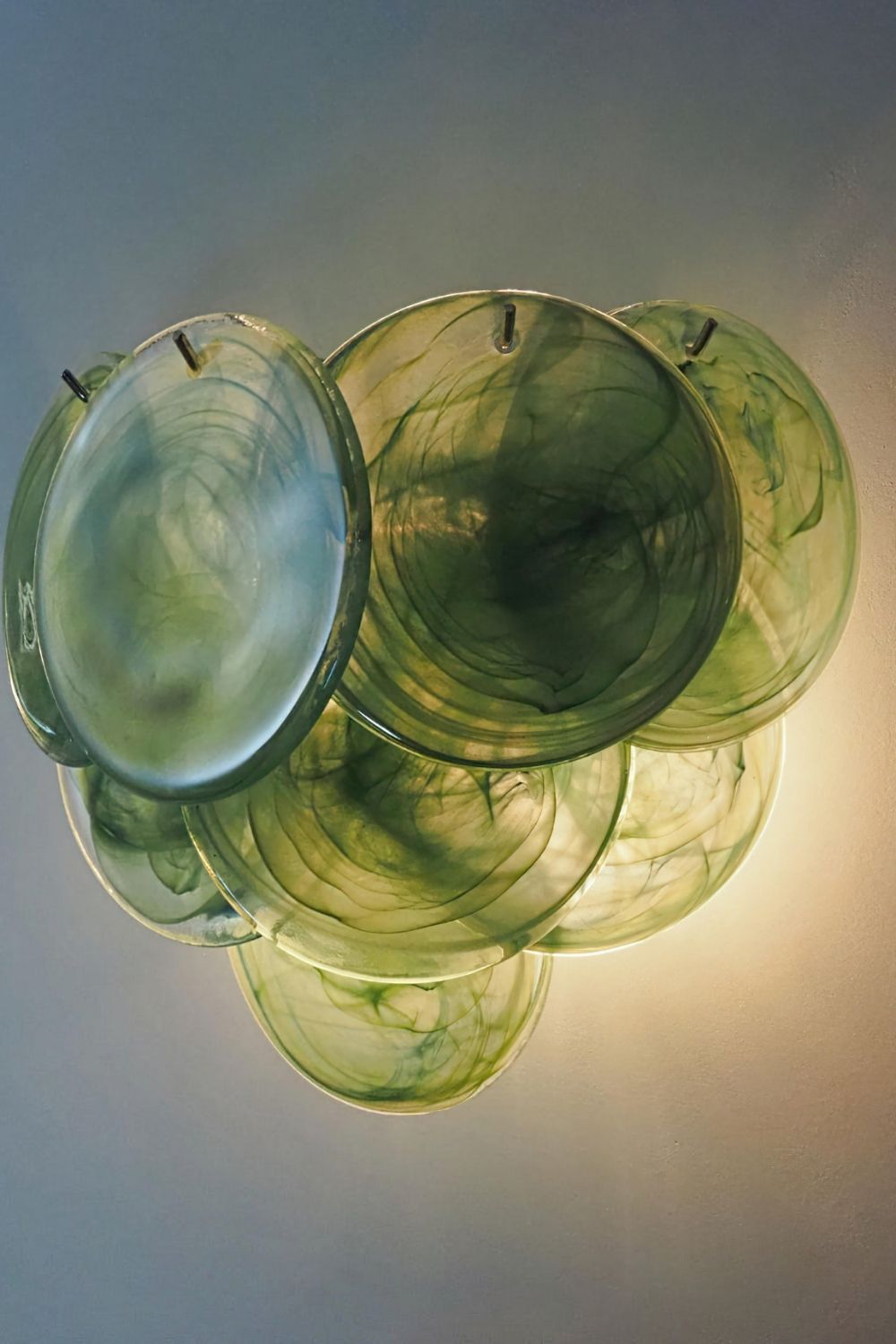 Green Art Glass Discs Wall Lamp - view 24 | morylighting