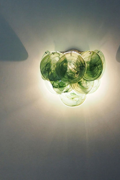 Green Art Glass Discs Wall Lamp - view 25 | morylighting
