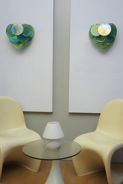 Green Art Glass Discs Wall Lamp - view 17 | morylighting