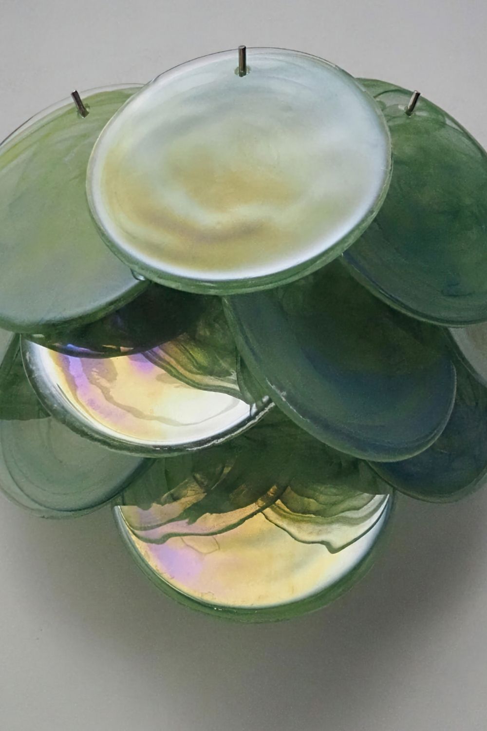 Green Art Glass Discs Wall Lamp - view 26 | morylighting