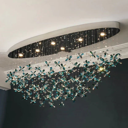 Luxury Crystal Flower Chandelier For Dining Room/Living Room