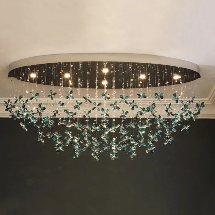 Luxury Crystal Flower Chandelier For Dining Room/Living Room