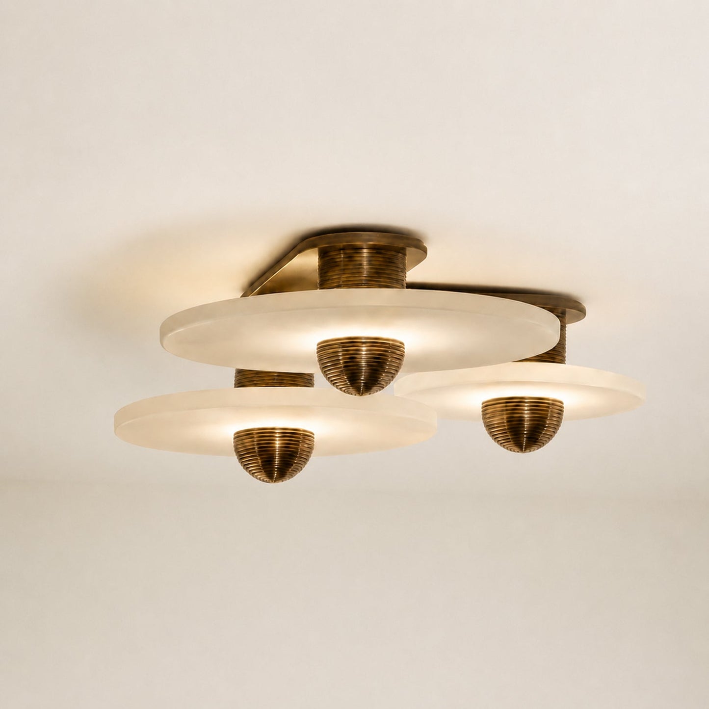 Median Alabaster Flush mount - 3 Surface