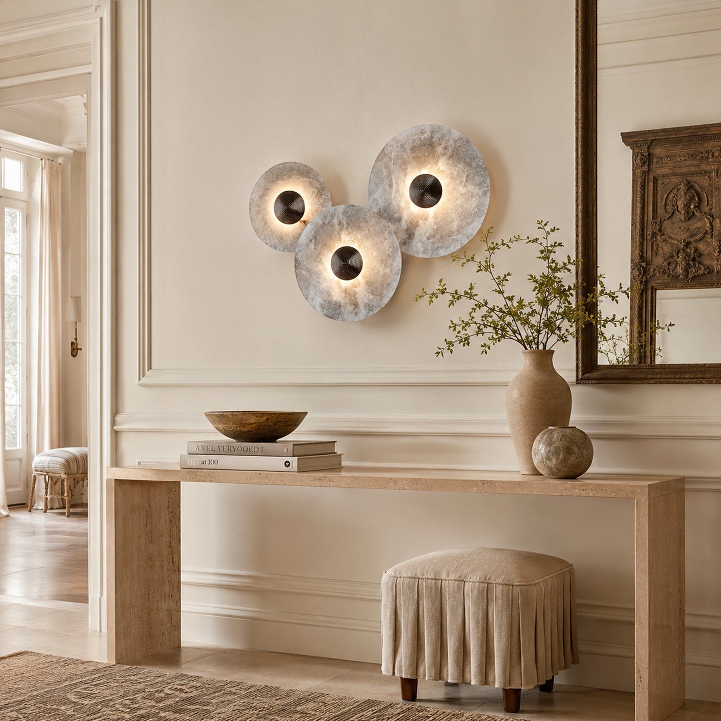 Median Alabaster Flush mount - 3 Surface
