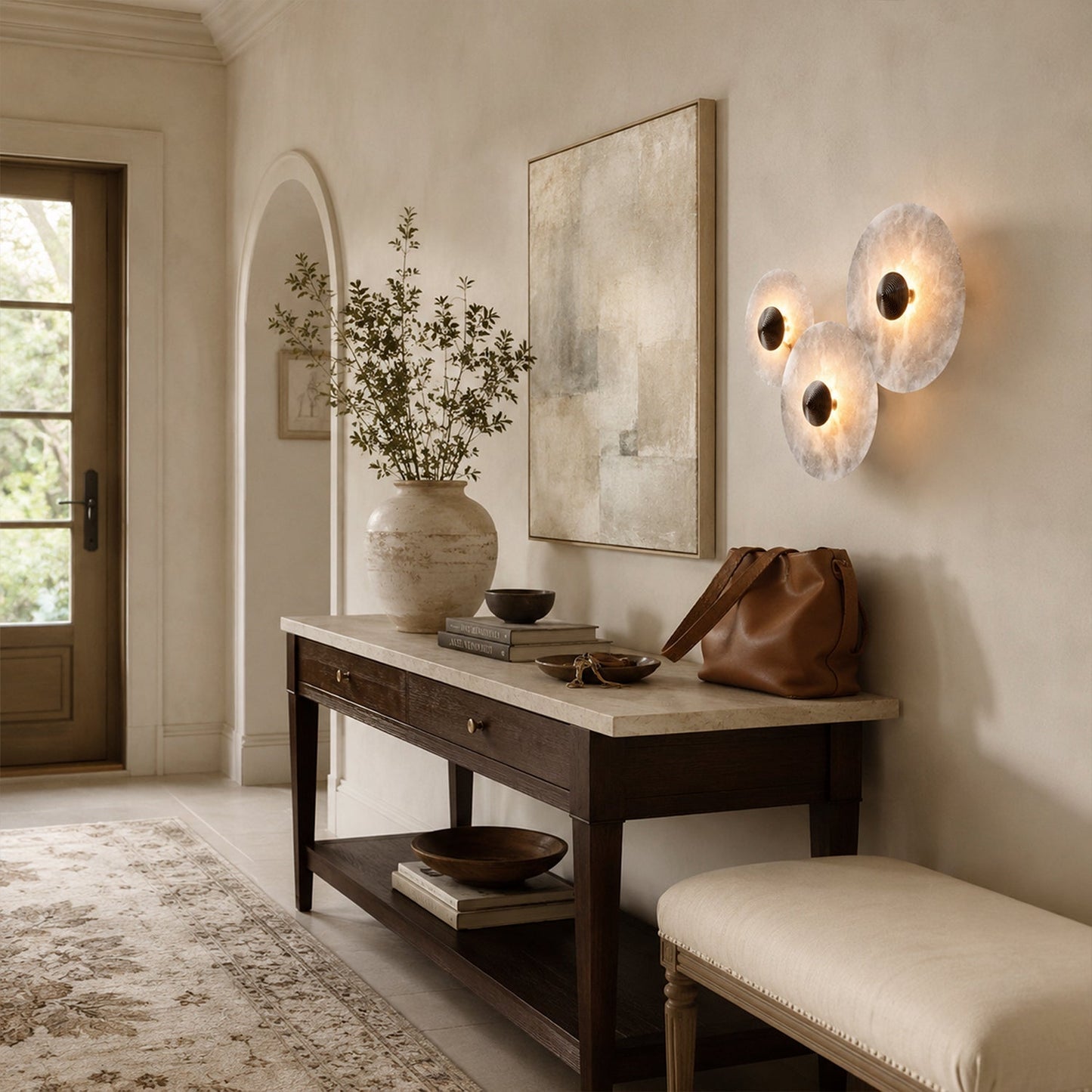 Median Alabaster Flush mount - 3 Surface