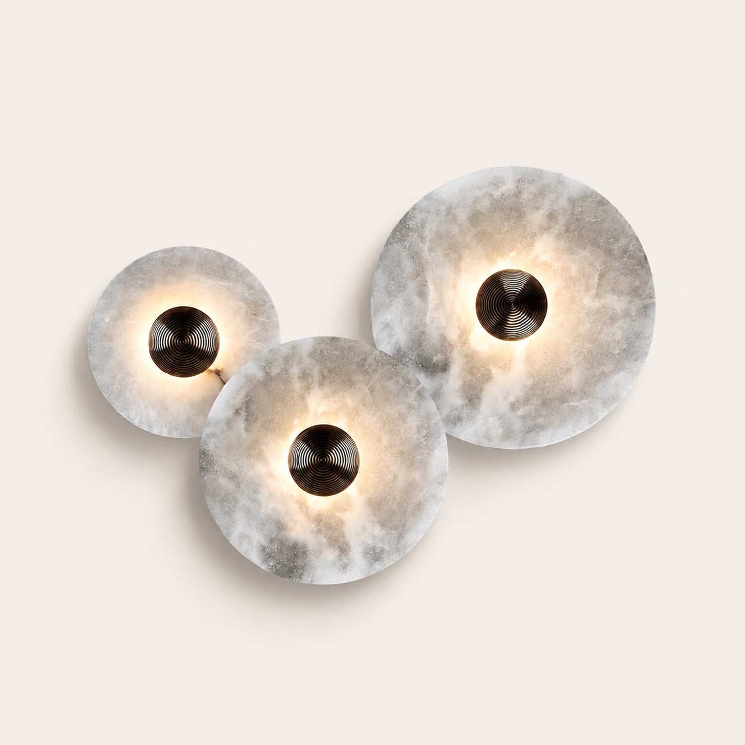 Median Alabaster Flush mount - 3 Surface