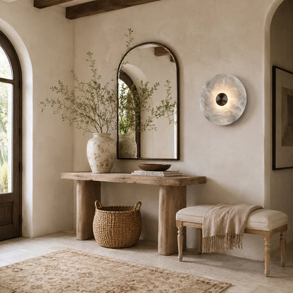Median Alabaster Flush mount Wall Sconce