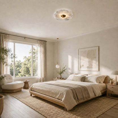 Median Alabaster Flush mount Wall Sconce