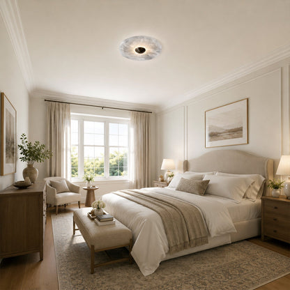 Median Alabaster Flush mount Wall Sconce